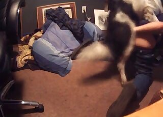 Incredible porn scene dealing with the best zoophile in jeans fucking