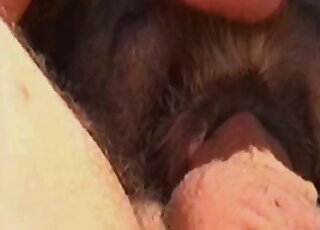 Animal’s two tight holes are getting double penetrated with passion