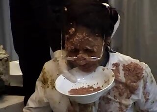 Asian whore goes full mode in zoophilia scat perversions