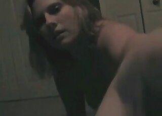 Naughty MILF fucked by dog in a doggystyle for a homemade video