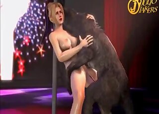 Bioshock's Elizabeth fucks a dog in 3D porn with twists and turns